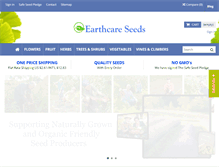 Tablet Screenshot of earthcareseeds.com